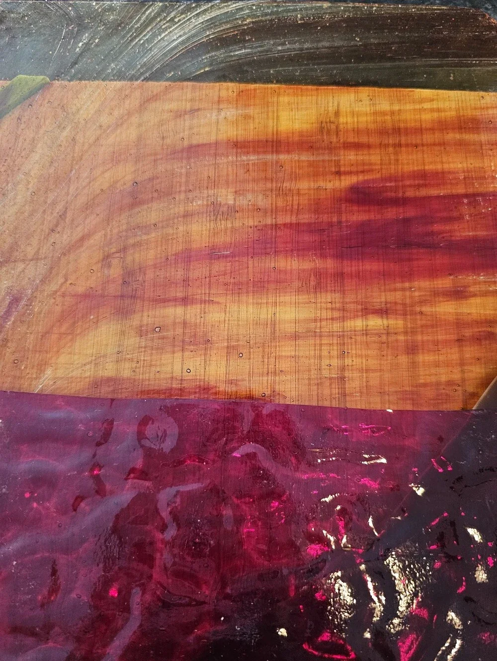 7 Lbs. Largest Scrap Glass Pieces For Stained Glass/Mosaic Shades Of Brown/Red